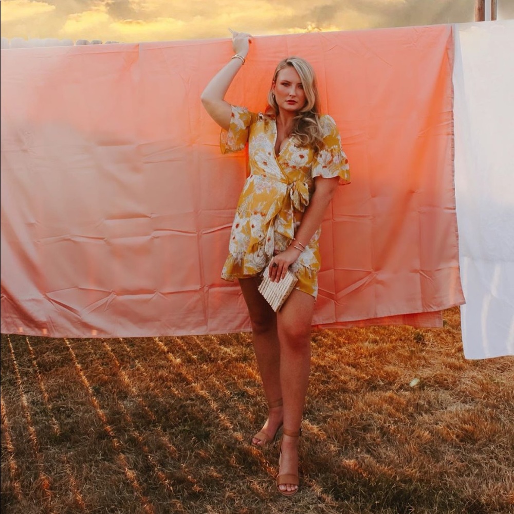 Karlie waist-tie floral dress